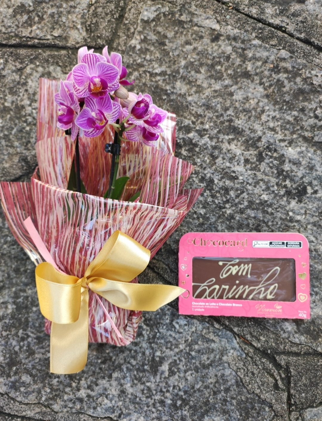 Mini orquídea + chococard